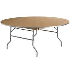 Table, 5' Round Wooden Folding